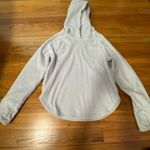 DSG Blue Sweatshirt with Hood and Ribbed Cuffs